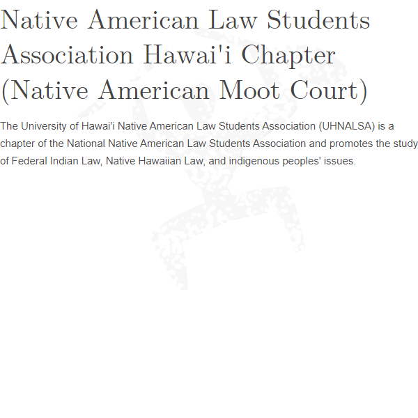 Native American Organization Near Me - Native American Law Students Association Hawaii Chapter